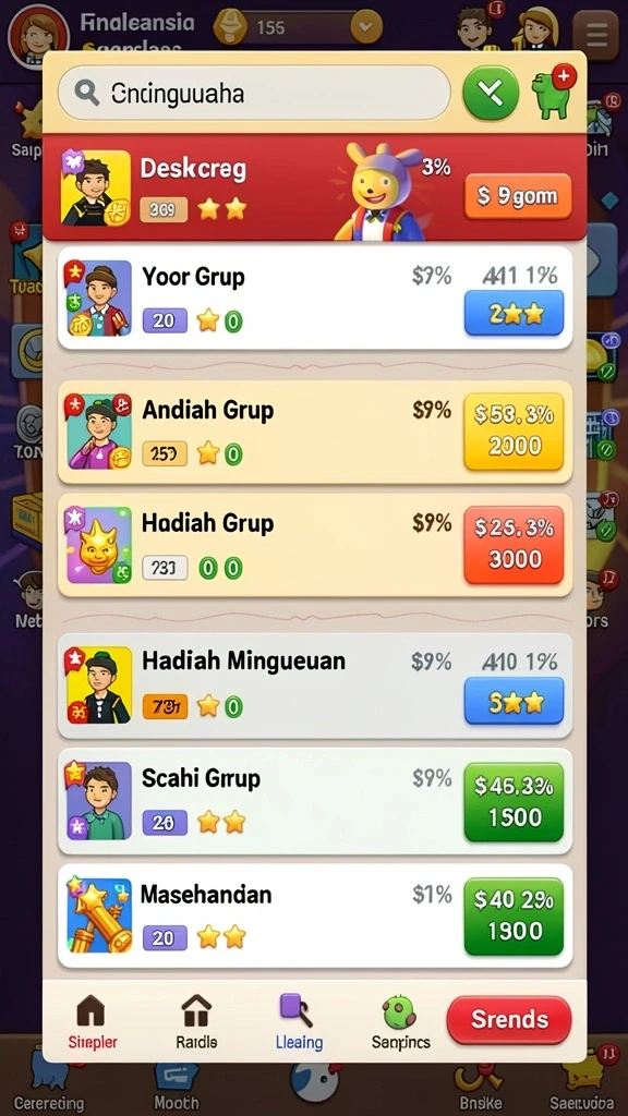 winidn - Fitur sosial yang memungkinkan pemain berinteraksi.